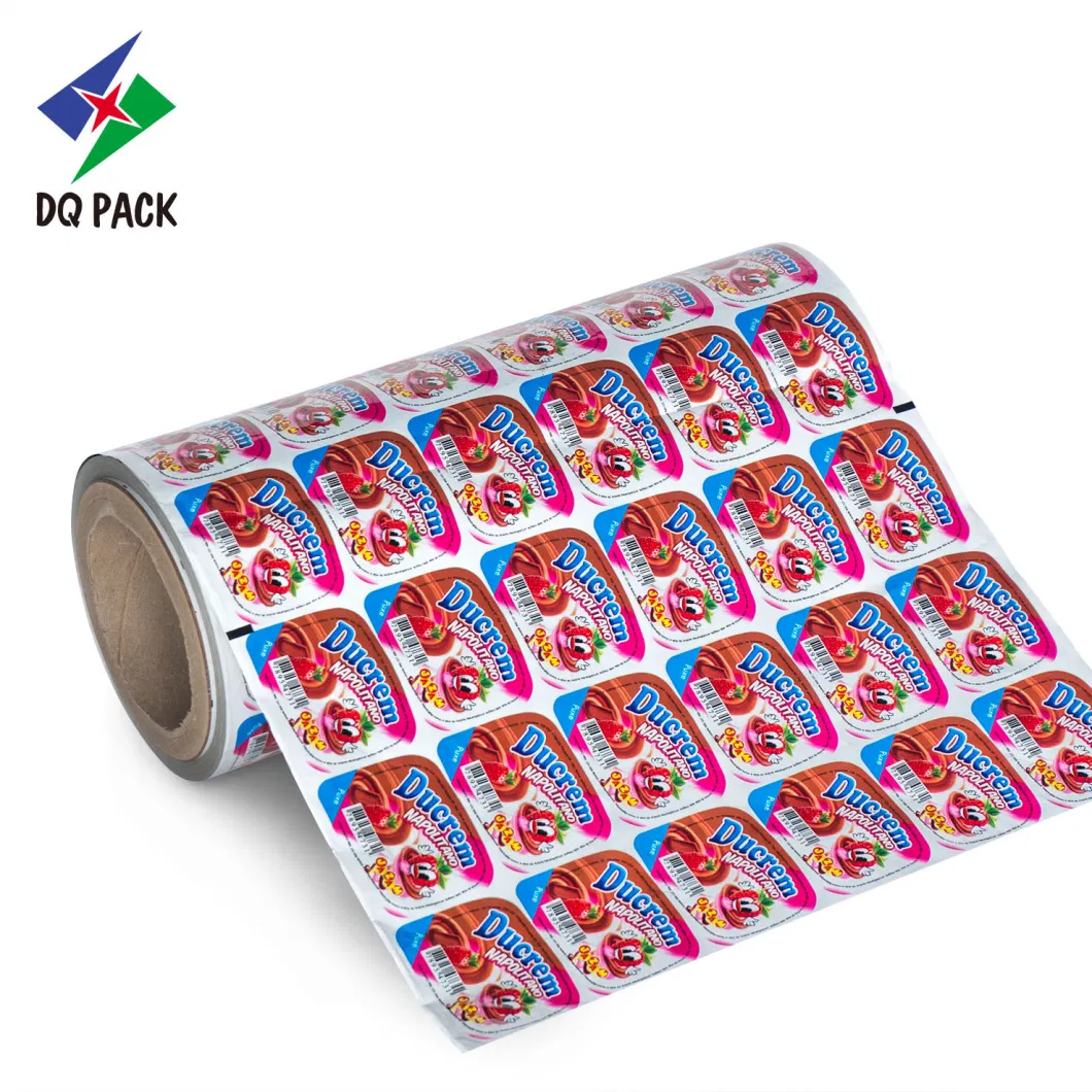 Dq Pack Free Sample Wholesale Cup Sealer Film PP PVC Pet Heat Sealed Roll Film Aluminum Foil Cup Sealing Flm for Plastic Cup